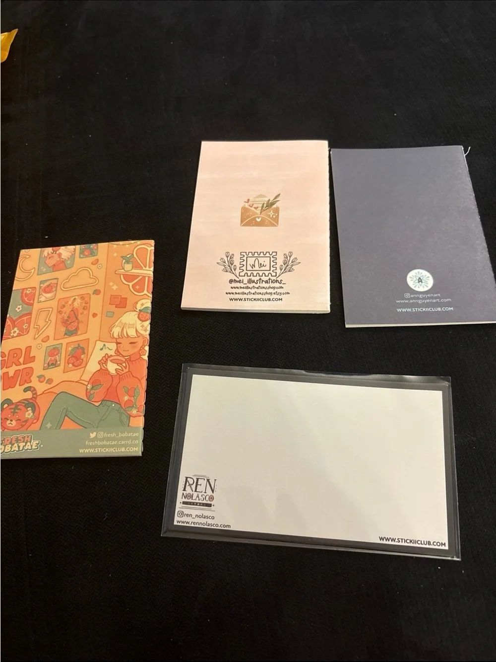 Stickii mini notebooks bookmarks and index cards 7 items